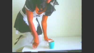 Shemale Maid Cums Into Coffee