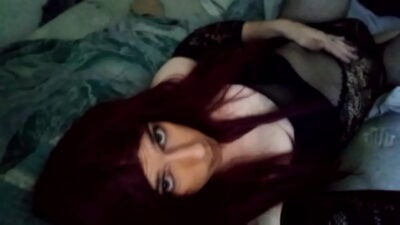 Amateur Goth Crossdresser Teases on Camera