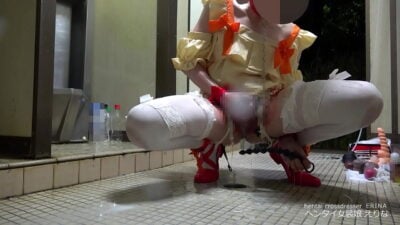女装 おしっこ浣腸&便器舐めオナ えりな 変態