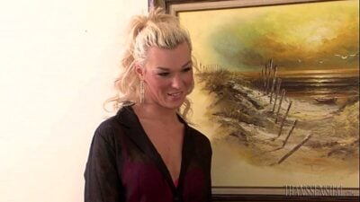 Tranny Blonde Bareback Fucking Horny Dude