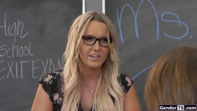Transgender Teacher Kayleigh Coxx Blowing Student