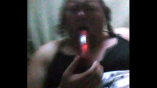 Dildo sucking crossdresser