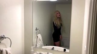 Hot Blonde Crossdresser Teases