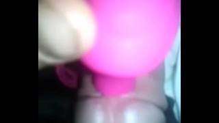 Cum with a woman toy