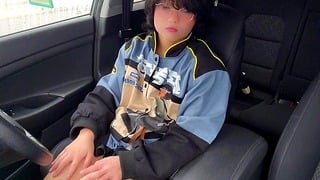 Cute Asian Femboy Masturbates in Car After Getting Fired From&nbsp;Taco Bell