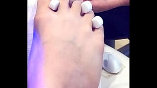 Shemale get foot done
