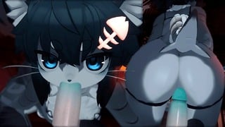 POV Horny femboy shark cant hide his love for cock…