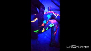 Blacklight anal foot toy