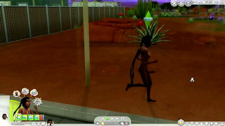 sims 4 futa naked in public & fun in the desert