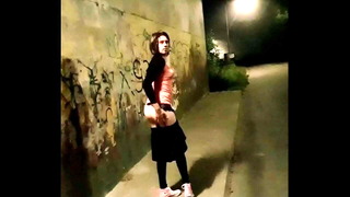 Public exposing ass on the street