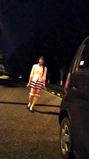 Sissy outside and cum