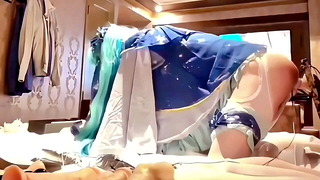 Vocaloid Cosplayers Anal Drilling with Long Dildo Part 2 (4k Remaster)