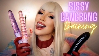Sissy gangbang training – assgasm – anal training- encouraged bi – sissy slut – JOI