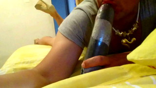 Sucking My Homemade Dildo