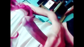 Handjob before a party