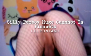 Silly Femboy Huge Cumshot In Fishnets – Teaser