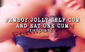 Femboy Jolly Self Cum And Eat