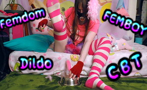 Femdom Femboy Dildo CBT