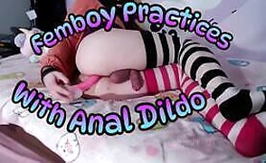 Femboy Practices With Anal Dildo – Teaser