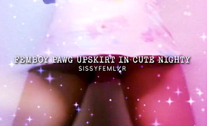 Femboy PAWG Upskirt In Cute Nighty