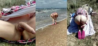 MissRose TS – Blonde Swedish Shemale Valkyrie Public Nude Beach Fum – u.skirt masturbation – nude biking under dress ts