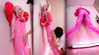 Enjoying cosplay fuck with Alice Latex suit, Goddess of Victory NIKKE Asian Hentai Shemale Femboy Trans